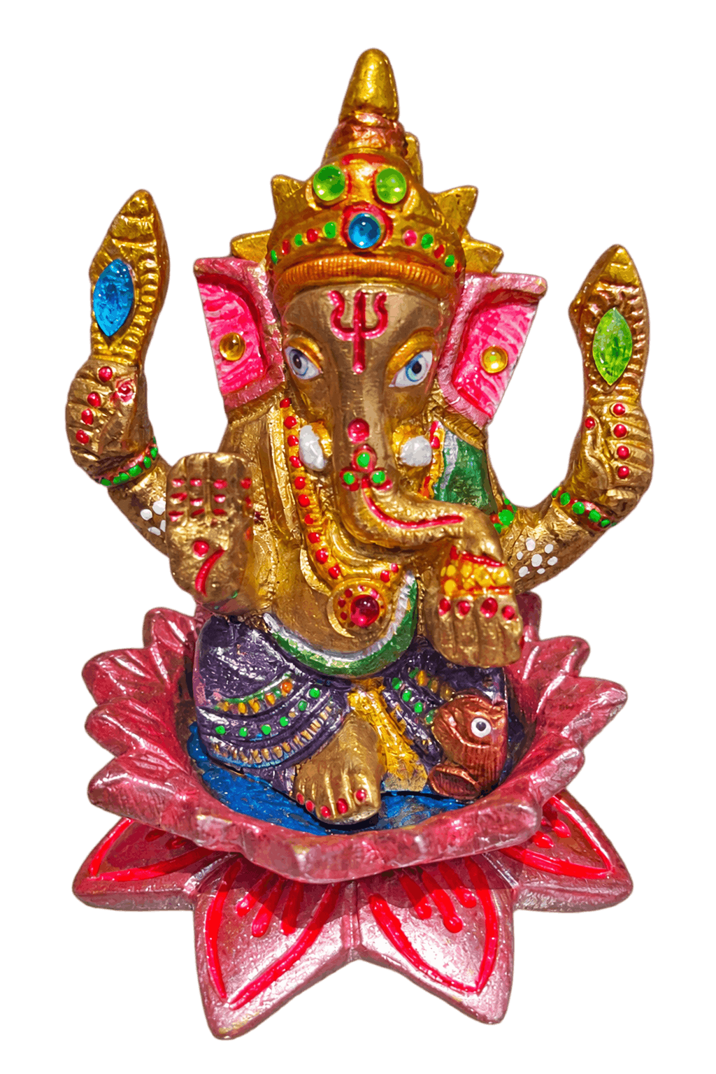 Restored and Painted Ganesha Idol